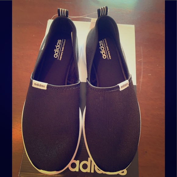 adidas Shoes - adidas women's Cloudfoam Lite Racer Black Slipon